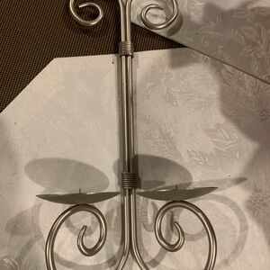 Elegant Silver Wall Candle Holder